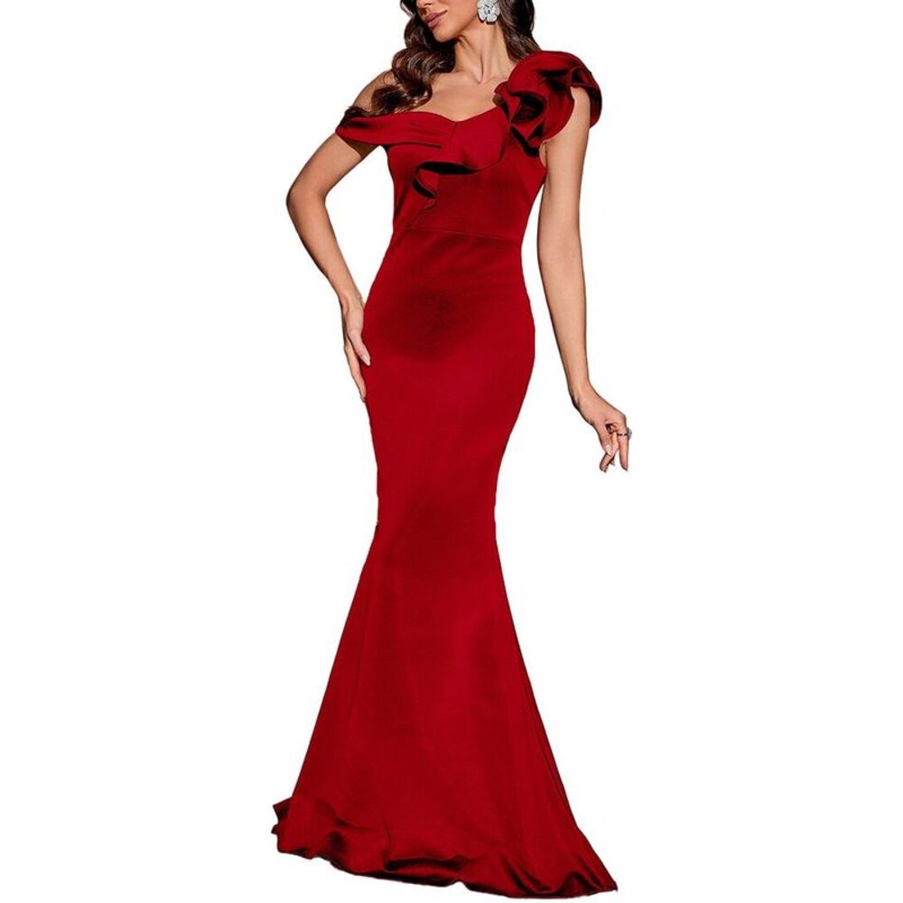 Oloey Womens Solid Maxi Dress